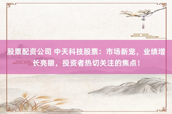 股票配资公司 中天科技股票：市场新宠，业绩增长亮眼，投资者热切关注的焦点！