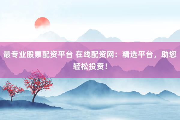 最专业股票配资平台 在线配资网：精选平台，助您轻松投资！