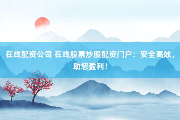 在线配资公司 在线股票炒股配资门户：安全高效，助您盈利！