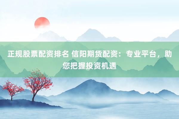 正规股票配资排名 信阳期货配资：专业平台，助您把握投资机遇
