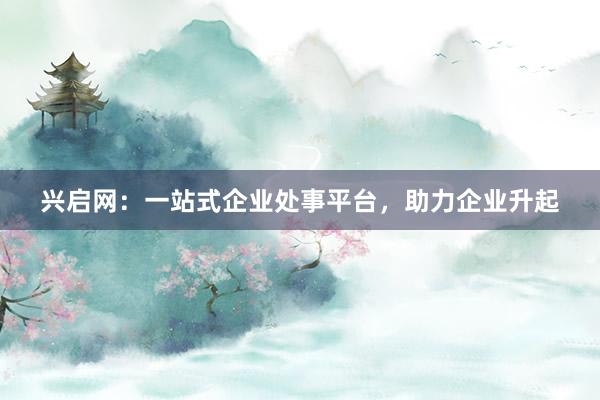 兴启网：一站式企业处事平台，助力企业升起