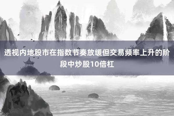 透视内地股市在指数节奏放缓但交易频率上升的阶段中炒股10倍杠